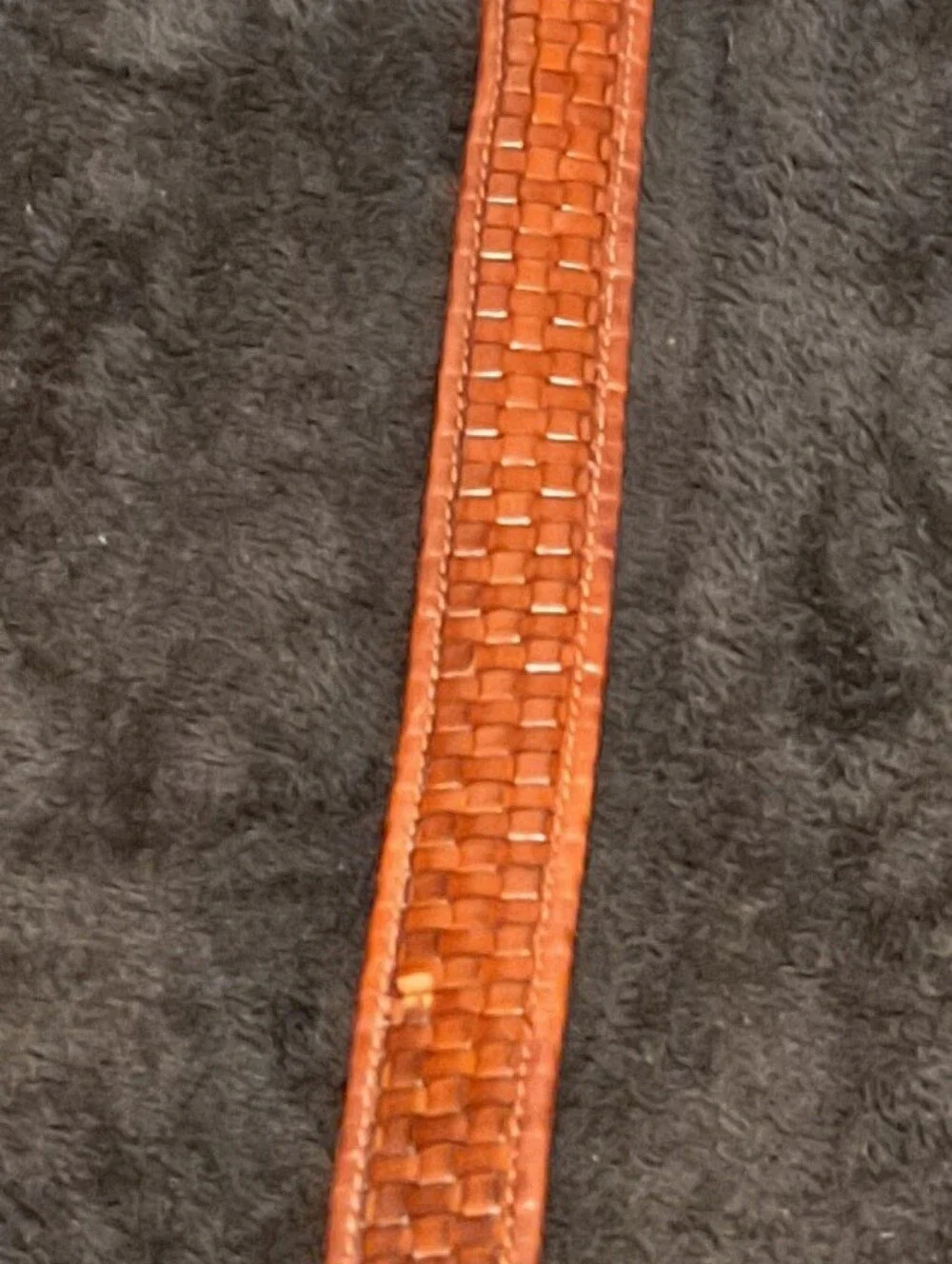 Cole Haaan Woven Leather Men's Bag Strap in Cognac Brown 85/34